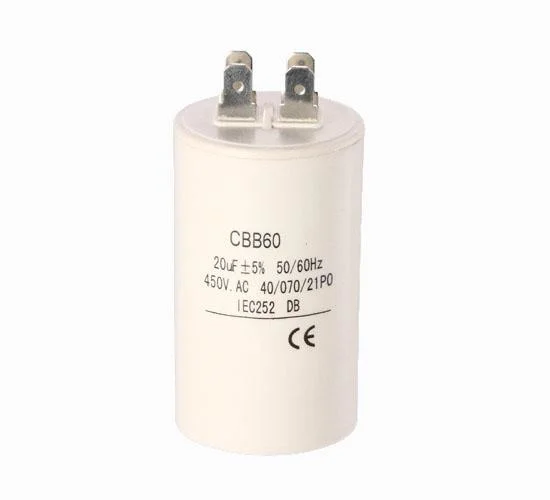 White Aluminium Air Conditioner Part Motor Run Capacitor (Cbb60)